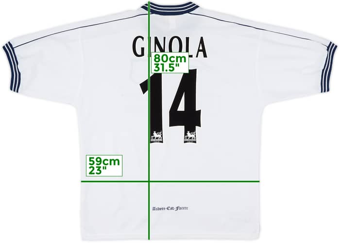 1997-99 Tottenham Home Shirt Ginola #14 - 10/10 - (L)