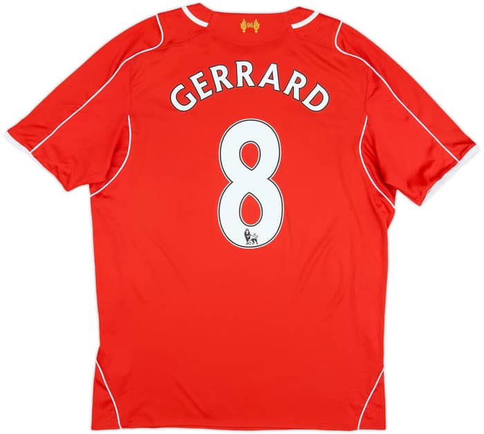2014-15 Liverpool Home Shirt Gerrard #8 - 6/10 - (L)
