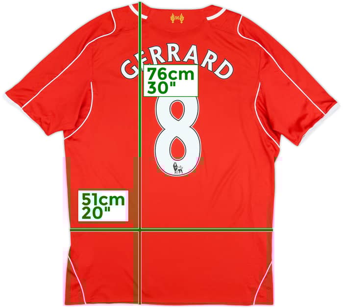 2014-15 Liverpool Home Shirt Gerrard #8 - 6/10 - (L)
