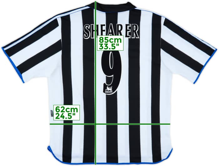 2000-01 Newcastle Home Shirt Shearer #9 - 8/10 - (XXL)