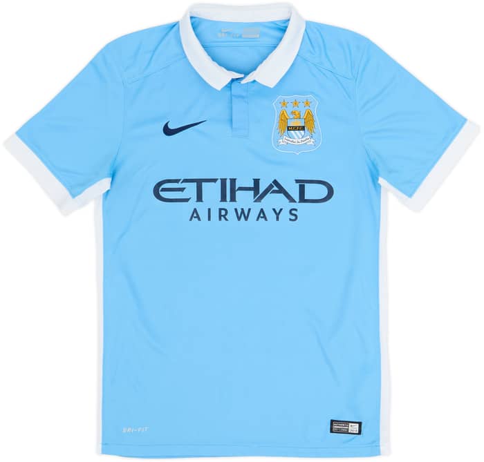 2015-16 Manchester City Camiseta Local Silva #21 - 8/10 - (S)