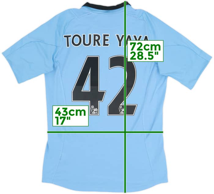 2012-13 Manchester City Home Shirt Toure Yaya #42 - 9/10 - (S)