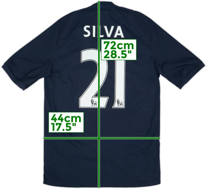 2010-12 Manchester City Away Shirt Silva #21 - 9/10 - (S)