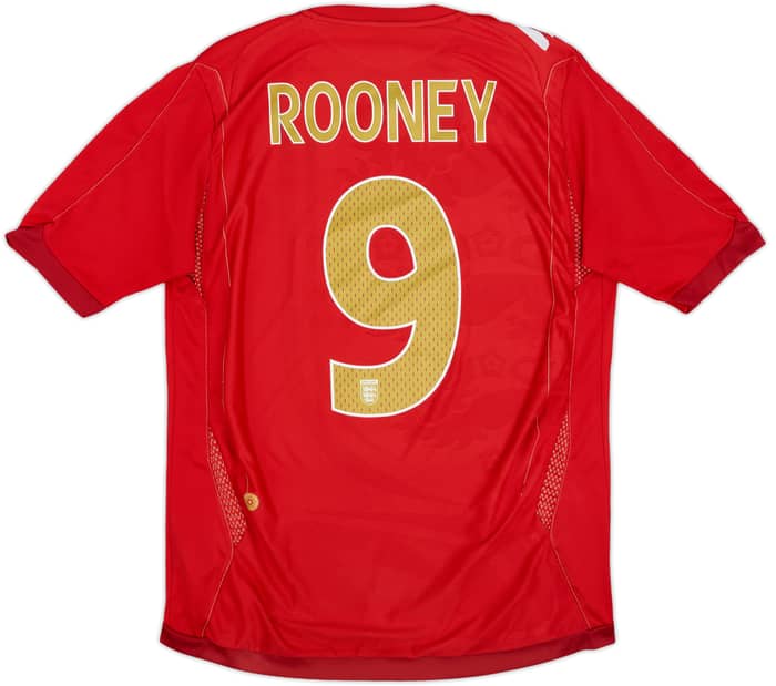 2006-08 England Away Shirt Rooney #9 - 7/10 - (M)