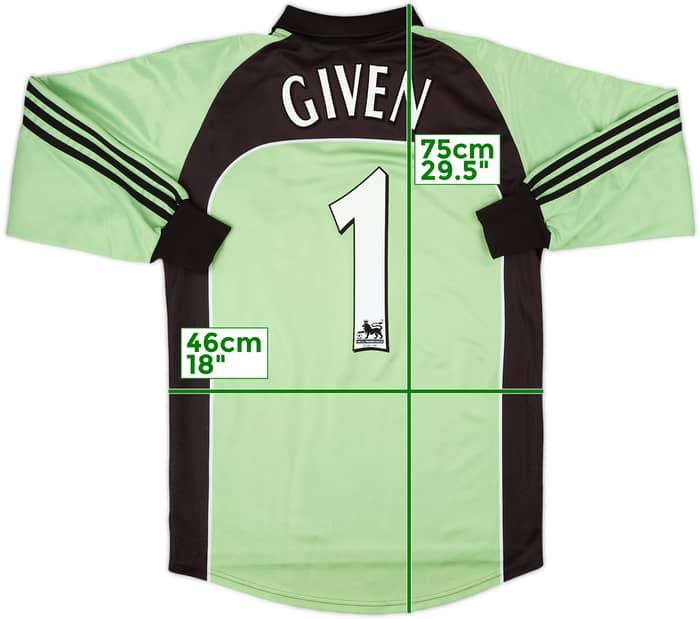 2000-01 Newcastle GK Shirt Given #1 - 6/10 - (S)