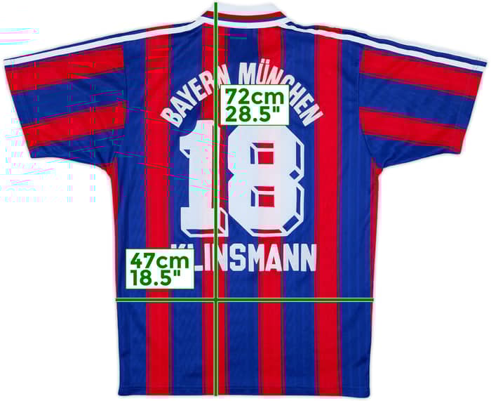 1995-97 Bayern Munich Home Shirt Klinsmann #18 - 7/10 - (S)