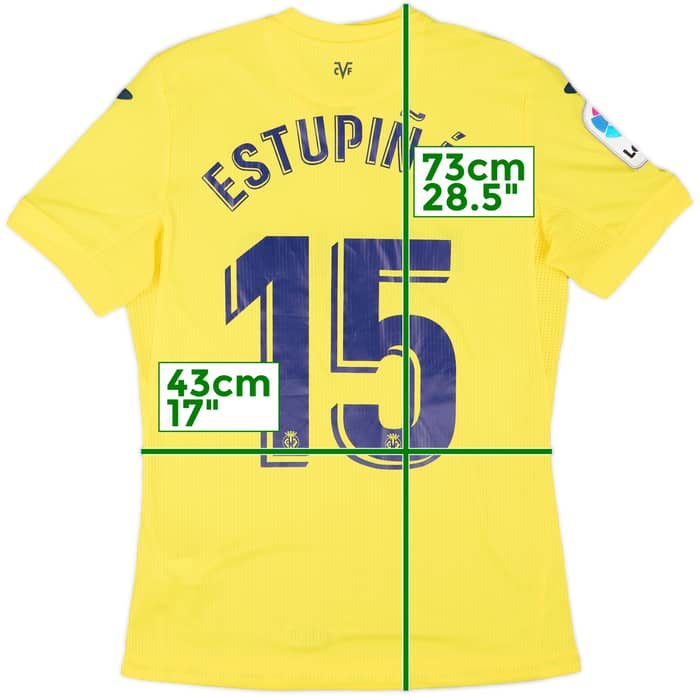 2020-21 Villarreal Home Shirt Estupinan #15 - 8/10 - (S)