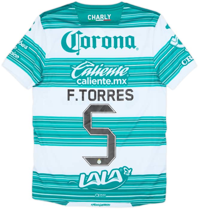 2020-21 Santos Laguna Home Shirt F.Torres #5 - 8/10 - (S)