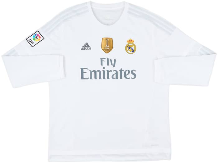 2015-16 Real Madrid Home L/S Shirt James #10 - 10/10 - (XL)