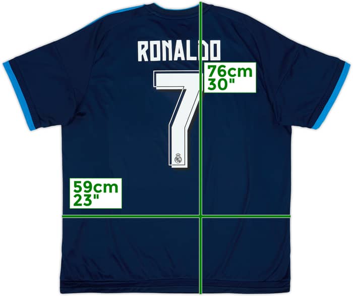 2015-16 Real Madrid Third Shirt Ronaldo #7 - 9/10 - (XL)