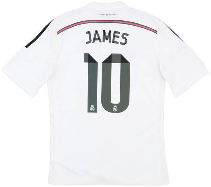 2014-15 Real Madrid Home Shirt James #10 - 8/10 - (L)