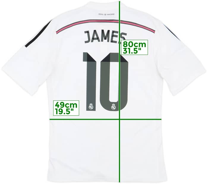 2014-15 Real Madrid Home Shirt James #10 - 8/10 - (L)