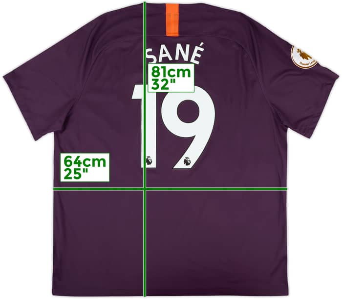 2018-19 Manchester City Third Shirt Sane #19 - 10/10 - (XXL)