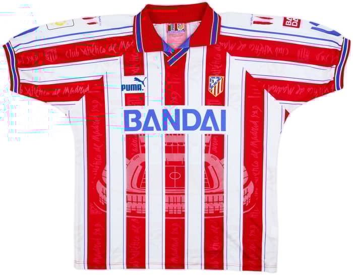 1996-97 Atletico Madrid Home Shirt #9 - 5/10 - (XL)