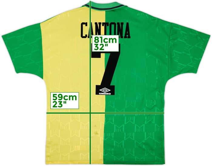 1992-94 Manchester United Third Shirt Cantona #7 - 7/10 - (XL)