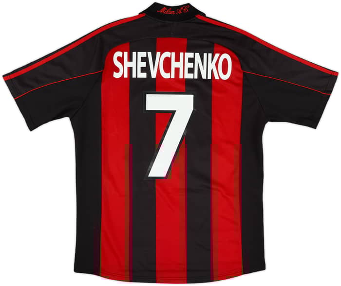 2000-02 AC Milan Home Shirt Shevchenko #7 - 8/10 - (M)