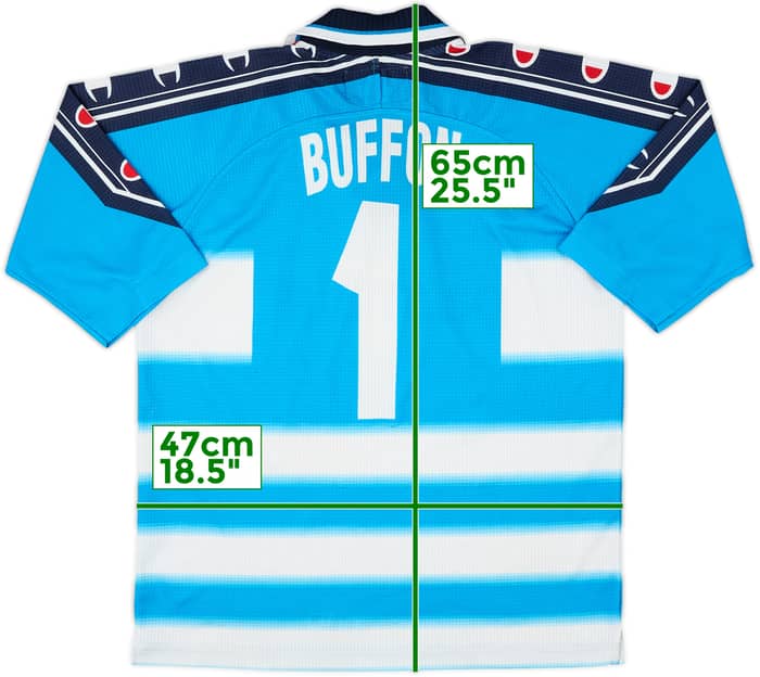 1999-00 Parma GK S/S Shirt Buffon #1 - 7/10 - (M)