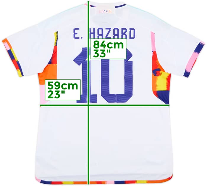 2022-23 Belgium Away Shirt E.Hazard #10 - 9/10 - (XL)