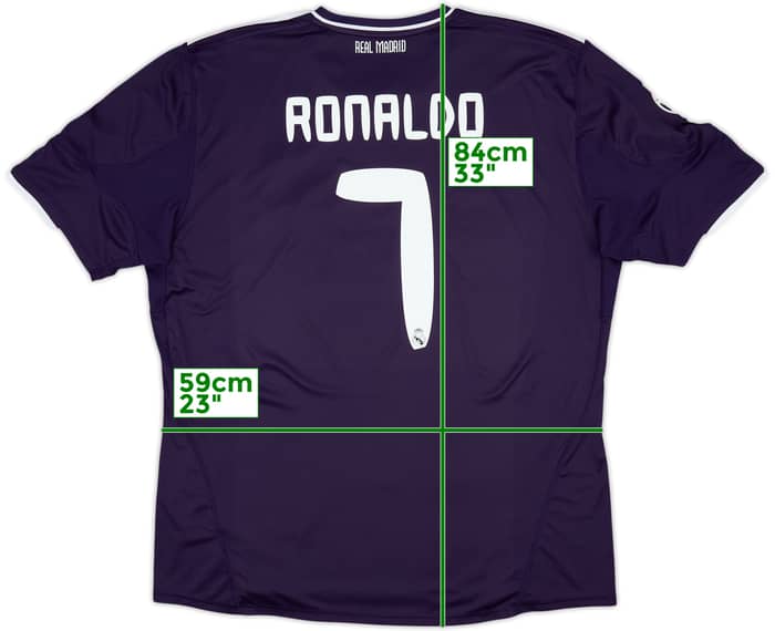 2010-11 Real Madrid CL Third Shirt Ronaldo #7 - 9/10 - (XXL)