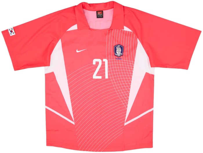 2002-03 South Korea Home Shirt J.S.Park #21 - 9/10 - (L)