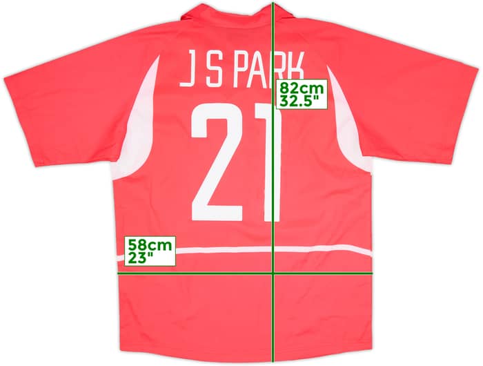 2002-03 South Korea Home Shirt J.S.Park #21 - 9/10 - (L)