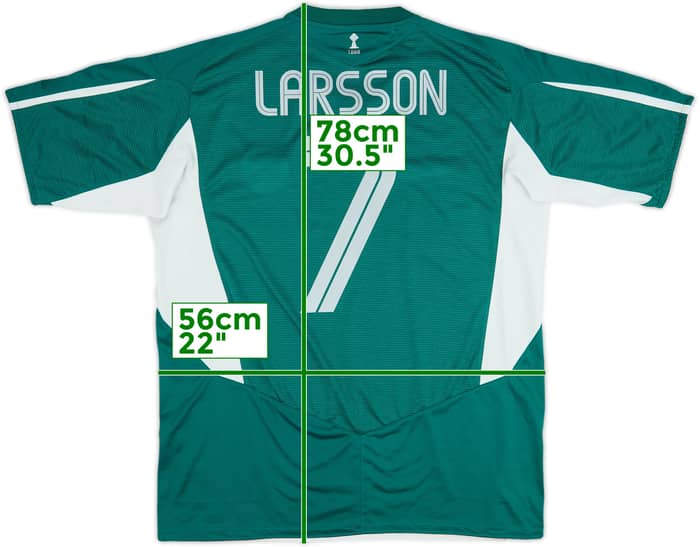 2004-05 Celtic Away Shirt Larsson #7 - 6/10 - (L)