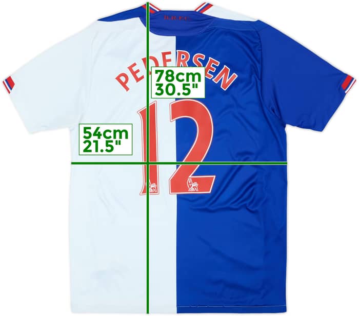 2009-10 Blackburn Home Shirt Pedersen #12 - 7/10 - (M)