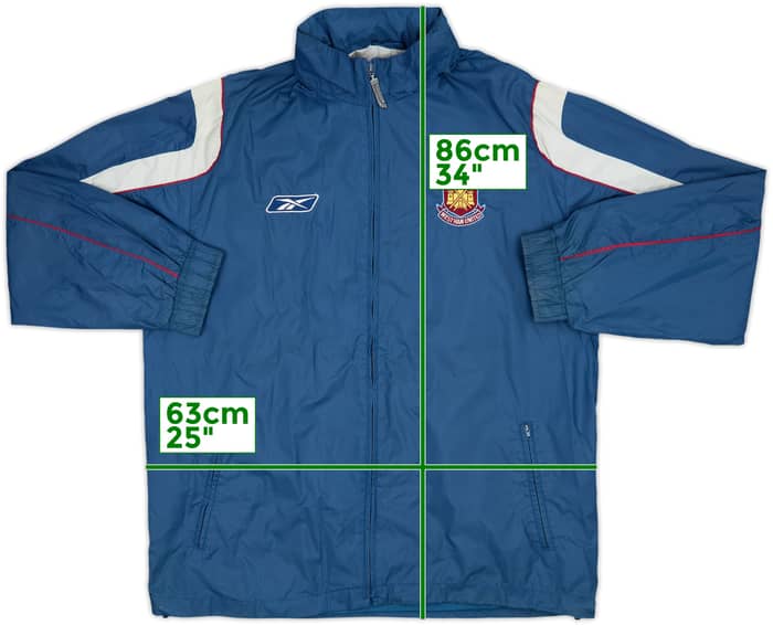 2005-07 West Ham Reebok Hooded Rain Jacket - 4/10 - (L)