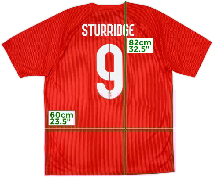 2014-15 England Away Shirt Sturridge #9 - 10/10 - (XL)