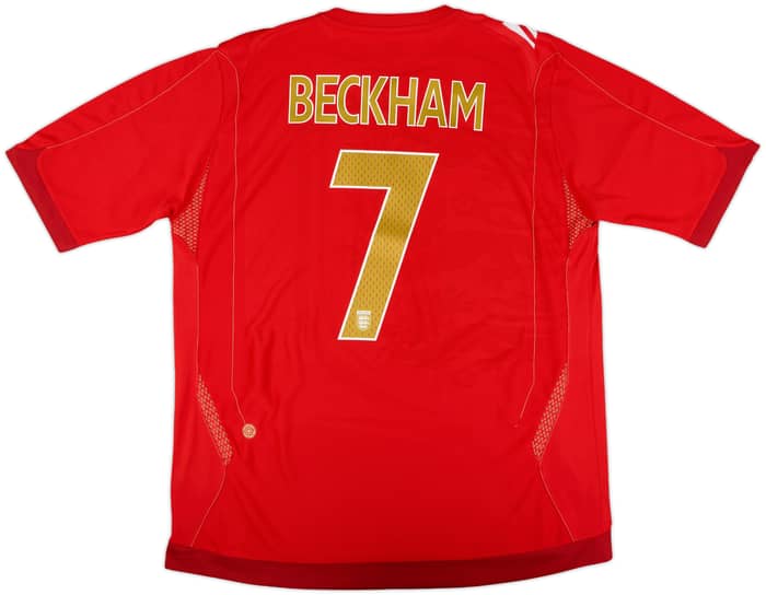 2006-08 England Away Shirt Beckham #7 - 6/10 - (XL)
