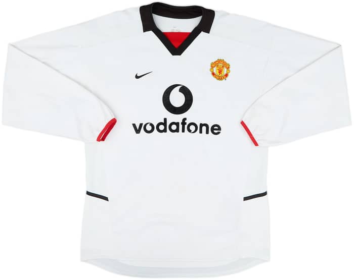2002-03 Manchester United Away L/S Shirt Beckham #7 - 6/10 - (M)