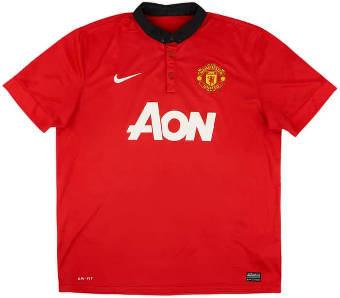 2013-14 Manchester United Home Shirt Jones #4 - 7/10 - (XL)