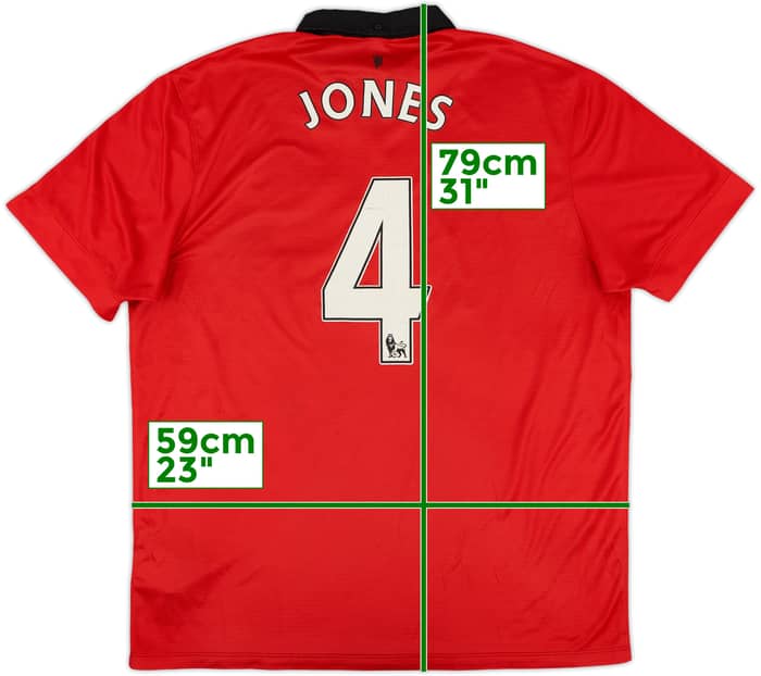 2013-14 Manchester United Home Shirt Jones #4 - 7/10 - (XL)