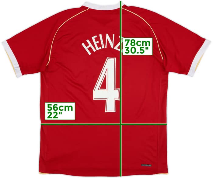 2006-07 Manchester United Home Shirt Heinze #4 - 6/10 - (L)