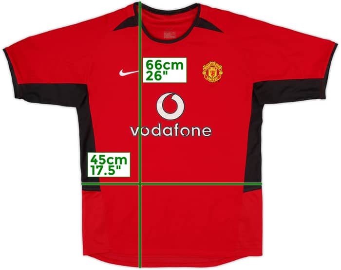 2002-04 Manchester United Home Shirt - 7/10 - (L.Boys)
