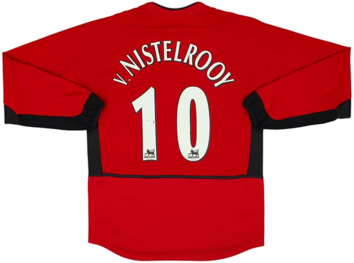 2002-04 Manchester United Home L/S Shirt v.Nistelrooy #10 - 7/10 - (M)