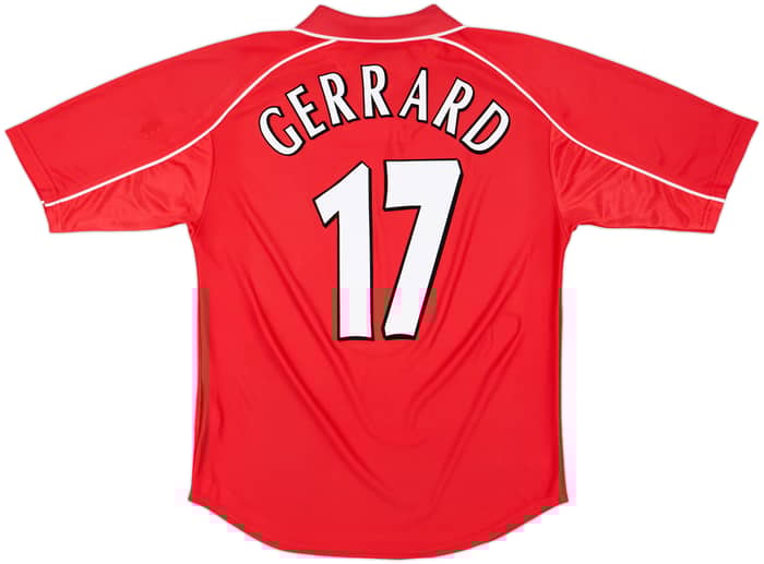 2000-02 Liverpool Home Shirt Gerrard #17 - 6/10 - (M)