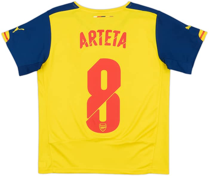2014-15 Arsenal Away Shirt Arteta #8 - 7/10 - (L.Boys)