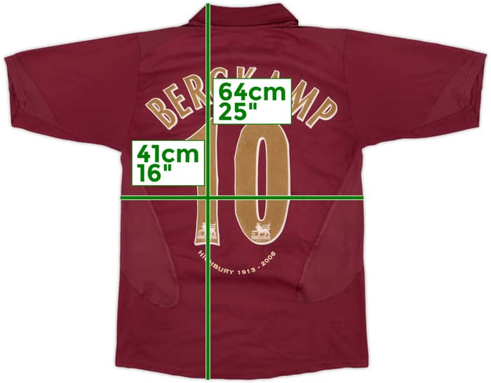 2005-06 Arsenal Home Shirt Bergkamp #10 - 6/10 - (L.Boys)