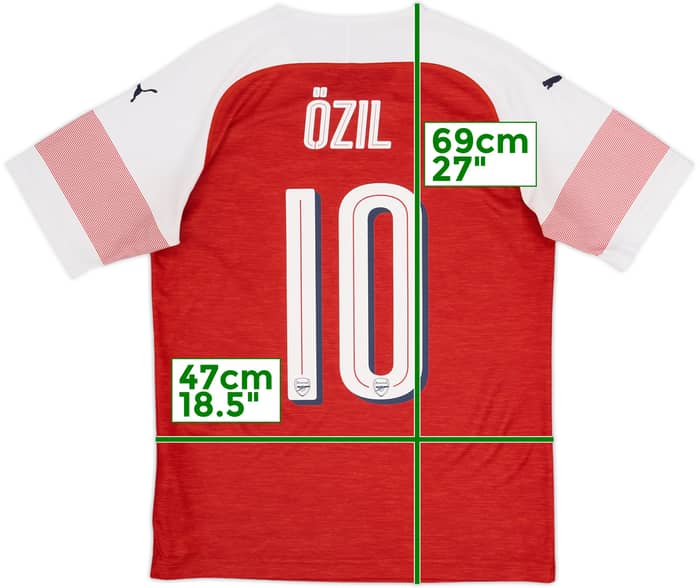 2018-19 Arsenal Home Shirt Ozil #10 - 8/10 - (S)