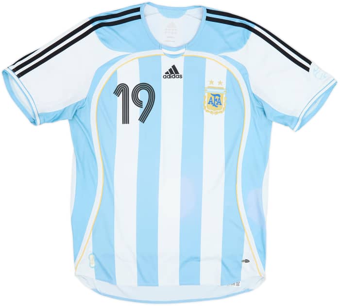 2005-07 Argentina Home Shirt Messi #19 - 9/10 - (L)