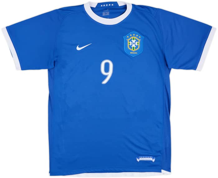 2006-07 Brasil Camiseta Visitante Ronaldo #9 - 6/10 - (M)