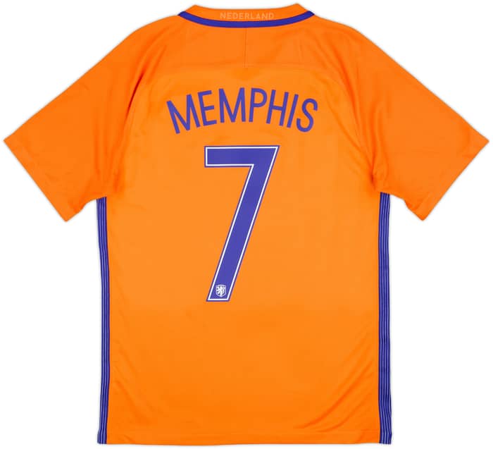 2016 Netherlands Home Shirt Memphis #7 - 8/10 - (S)