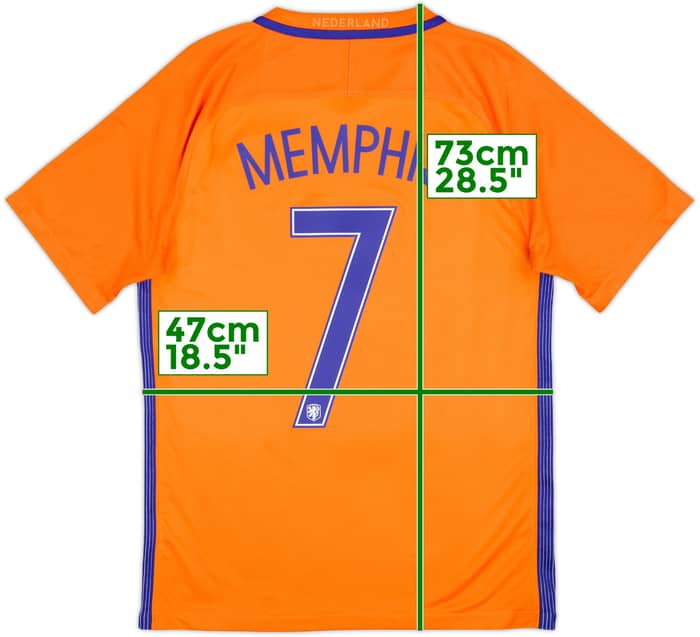 2016 Netherlands Home Shirt Memphis #7 - 8/10 - (S)