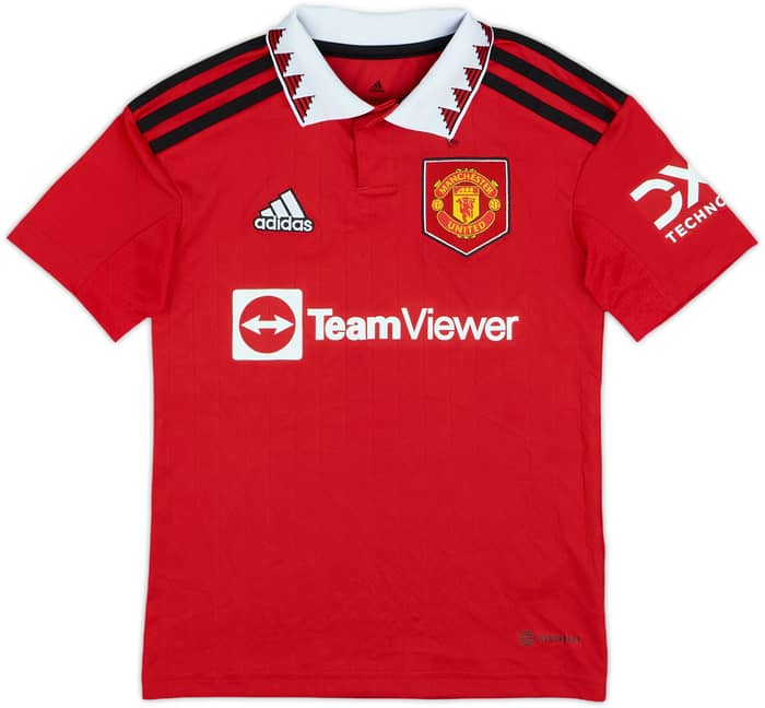 2022-23 Manchester United Home Shirt Gennaro - 8/10 - (S.Boys)