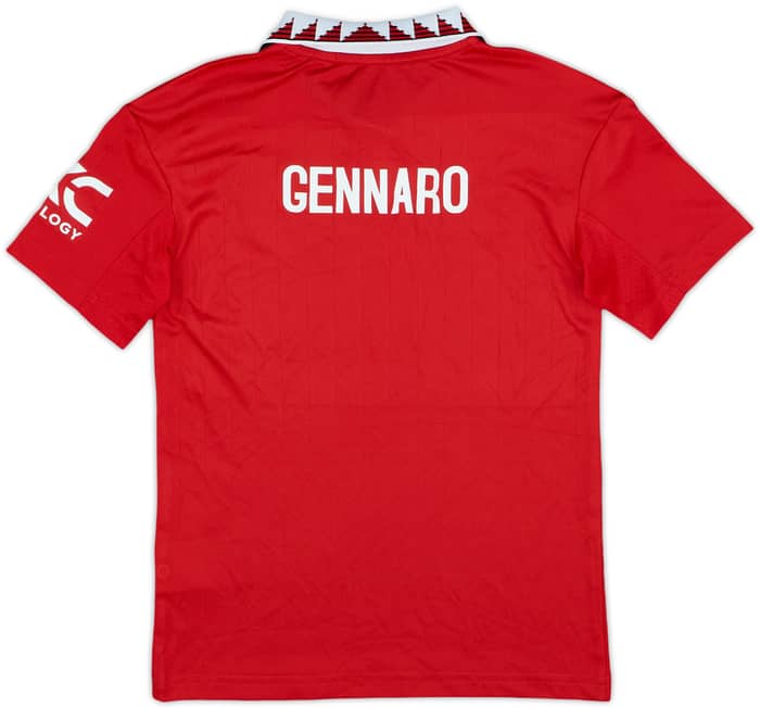 2022-23 Manchester United Home Shirt Gennaro - 8/10 - (S.Boys)