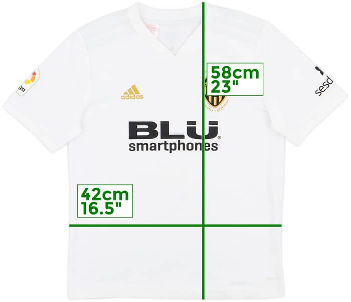 2018-19 Valencia Centenary Home Shirt - 7/10 - (M.Boys)