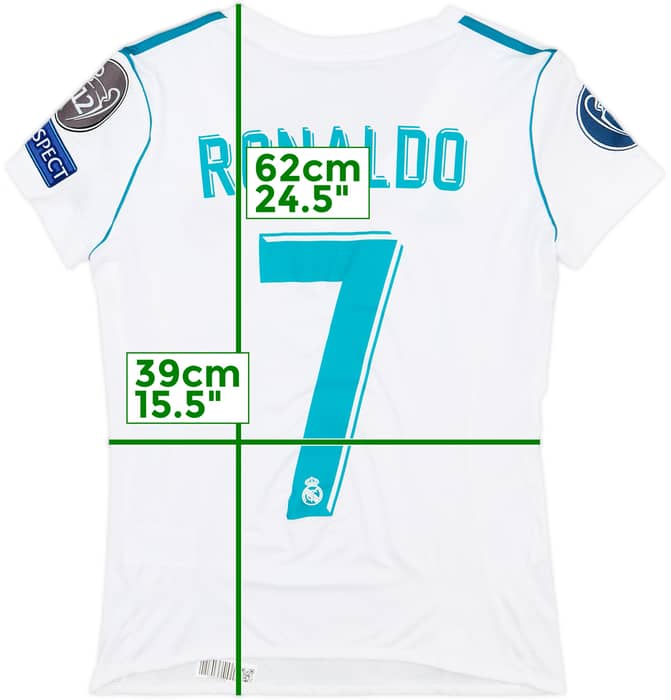 2017-18 Real Madrid Home Shirt Ronaldo #7 - 9/10 - (Women's XS)