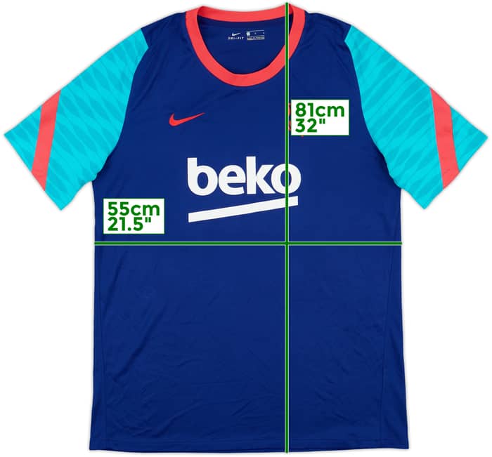 2021-22 Barcelona Nike Training Shirt - 9/10 - (L)