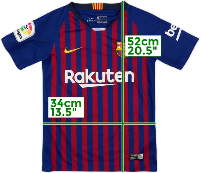 2018-19 Barcelona Home Shirt - 9/10 - (S.Boys)